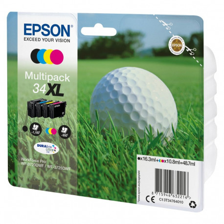 "Epson Tinte 34XL C13T34764010 4er Multipack (BKMCY) bis zu 950 Seiten"