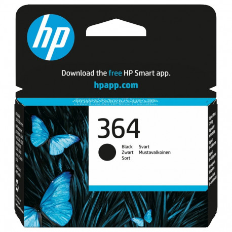 "HP 364 original Ink cartridge CB316EE BA1 black standard capacity 6ml 250 pages 1-pack with Vivera 