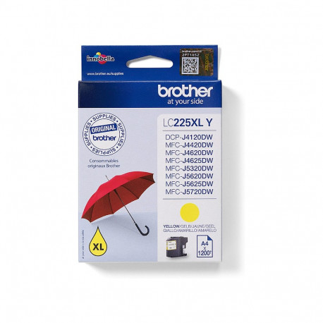 "Brother Tinte LC-225XL-Y Gelb bis zu 1.200 Seiten nach ISO/IEC 24711"