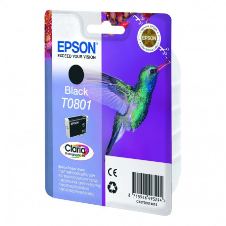 "Epson Tinte 5LB T0801 ink cartridge black standard capacity 7.4ml 330 pages 1-pack blister without 