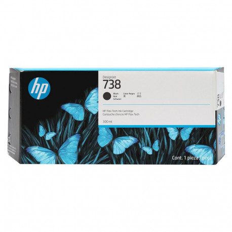 HP 738 300-ml must DesignJet tindikassett