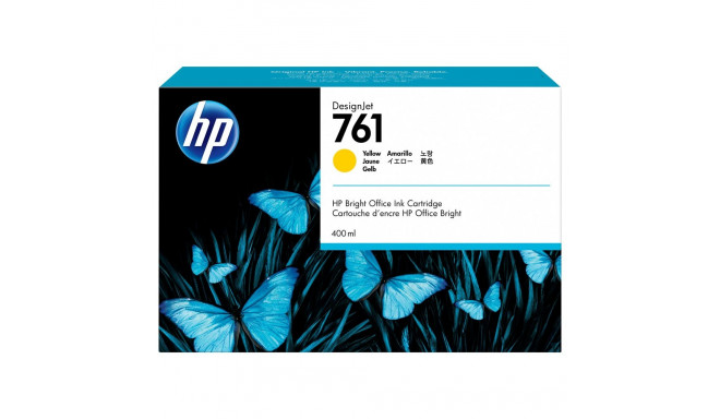 HP 761 kollane originaaltint, standardmaht, 400ml, 1-pakk