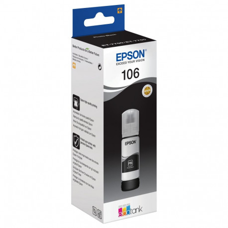 "Epson Tinte 5LB 106 EcoTank Photo Black ink bottle"