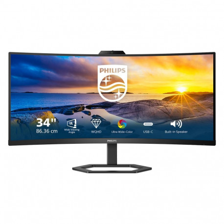 86,4cm/34" (3440×1440) Philips 34E1C5600HE/00 21:9 VA 4ms 100Hz USB-C HDMI DisplayPort veebikaamera 