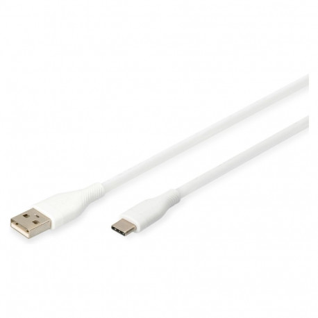 DIGITUS USB 2.0 valge silikoonkaabel Typ C -A 2m