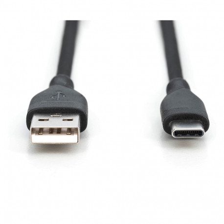 Digitus USB 2.0 silikoonkaabel tüüp C-A 0,5m must
