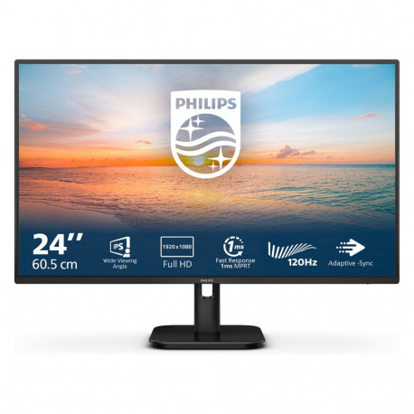 61cm/24" (1920x1080) Philips 24E1N1100A 16:9 FHD IPS 1ms 100Hz VGA HDMI kõlaritega must