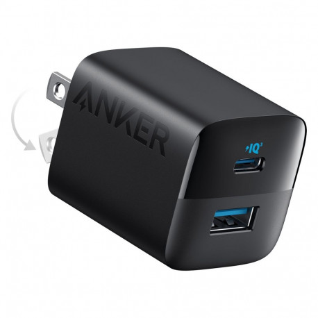 "Anker 323 Charger 33W 1 x USB-A 1 x USB-C PIQ 3.0 black"