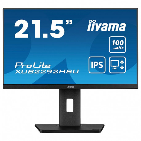 "55,9cm/22"" (1920x1080) Iiyama ProLite XUB2292HSU-B6 16:9 FHD IPS 0,4ms 100Hz HDMI DP USB Speaker P