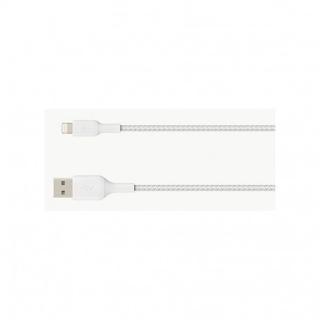 Belkin Lightning laadimis- ja andmesidekaabel MFi 1m punutud, valge