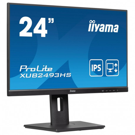 61cm/24" (1920x1080) Iiyama ProLite XUB2493HS-B6 16:9 FHD IPS 0.5ms 100Hz HDMI DP pööratav