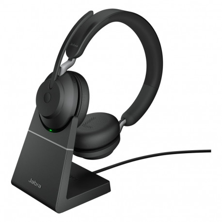 Jabra Evolve2 65 Stereo UC + laadimisalus + Link 380 USB-A, must