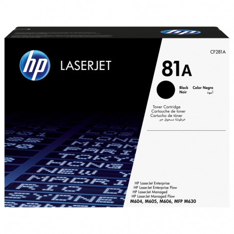 HP 81A originaal must toonerkassett CF281A standardmaht 10 500 lehte 1 pakk