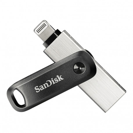 Sandisk USB-mälupulk iXpand Go 64GB USB 3.1 Apple Lightning, must/hõbedane