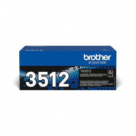 Brother TN-3512 must tooner kuni 12 000 lehte vastavalt ISO 19752