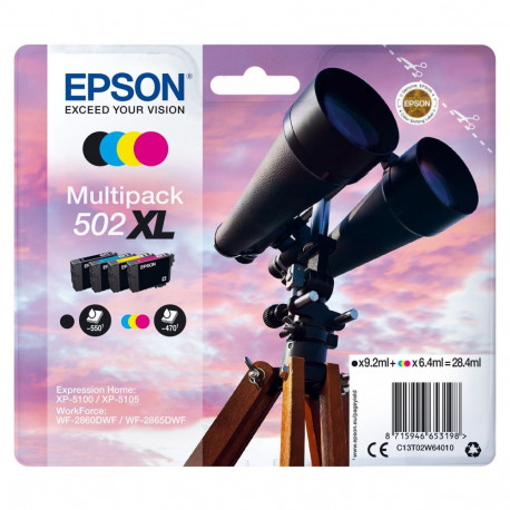 Epson 502 C13T02W64010 tindi 4-osaline komplekt (BKMCY) kuni 470 lehekülge