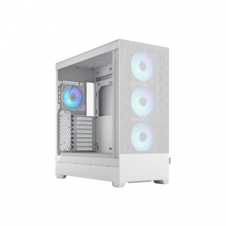 Fractal Design Pop XL Air RGB White TG Clear Tint, E-ATX up to 280 mm, ATX , mATX, Mini ITX, Power s