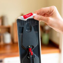 Vileda H2PrO flat mop set, floor mop black/red, with two-tank system