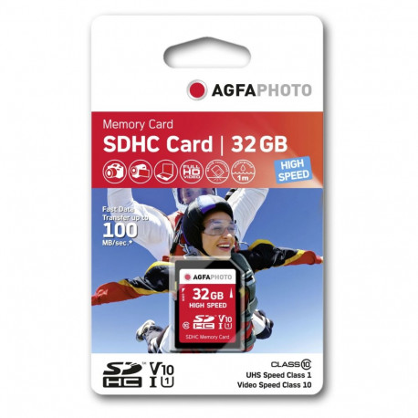 AgfaPhoto SDHC Card 32GB High Speed Class 10 UHS I