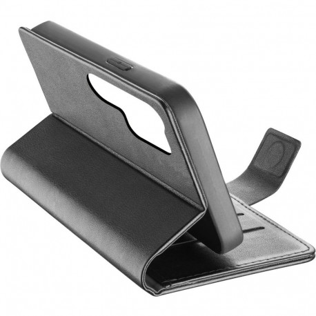 Kaardivahega mobiiliümbris Cellular Line Galaxy S25 Ultra Wallet Agenda 2, must