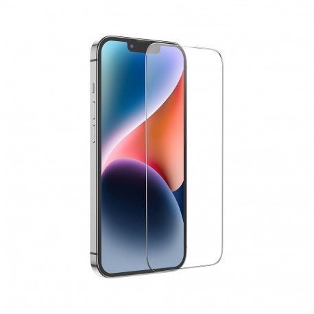 Kaitseklaas Hoco iPhone 15 Plus Silk Screen HD, äärest-ääreni, must