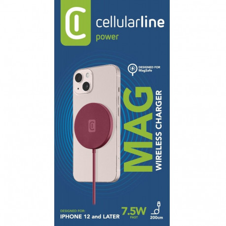 Juhtmevaba laadija Cellular Line MagSafe, punane