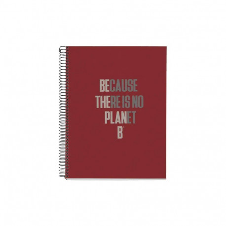 Kaustik A4 120l 5x5 ruut spiraal 4-ne augustus, 4-värvi register, taaskasutatud materjalidest ECOALF