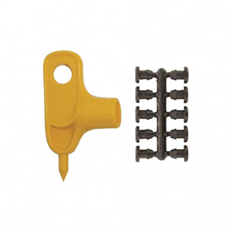 KIT 1 DRILLIN KEY+10 PIPE REPA PLUG 4MM