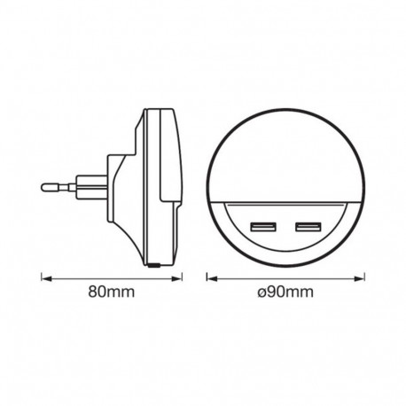 öövalgus Lunetta USB