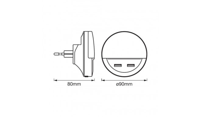 öövalgus Lunetta USB