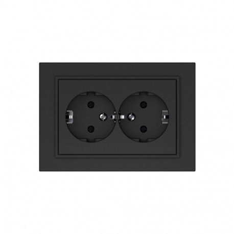 SOCKET TWO PLACESRP16-021 QR1000 BLACK