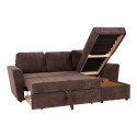 Corner sofa bed INGA brown