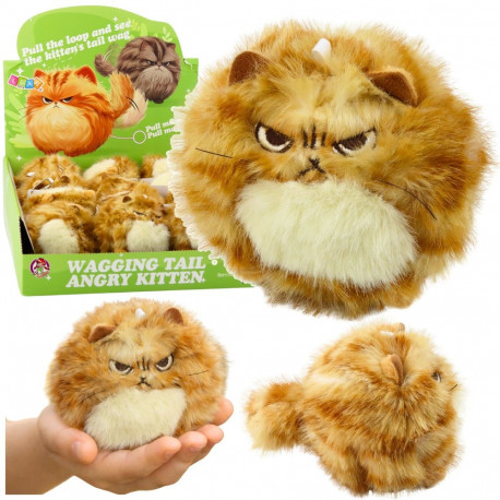 plüüš oranž kassipoeg keerleva sabaga piiksuv heliga võtmehoidja 9 cm