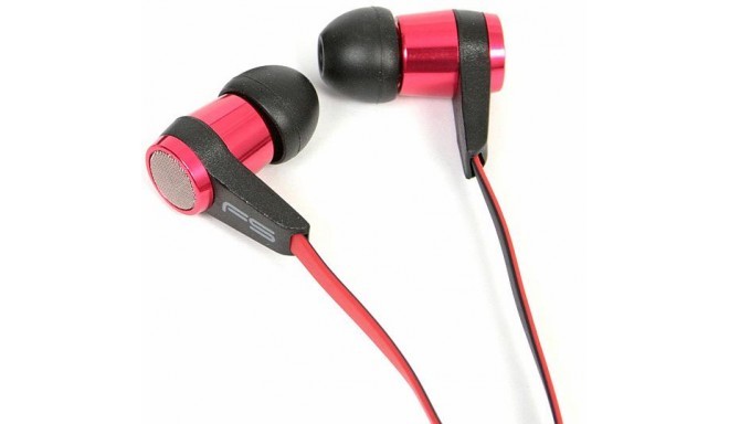 Omega Freestyle earphones + microphone FH2110, red