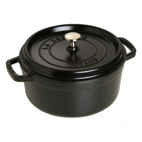Staub La Cocotte 24cm ümmargune must malmpott