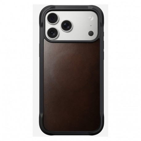 "Nomad Rugged Leather Case iPhone 17 Pro Max Rustic Brown Horween"