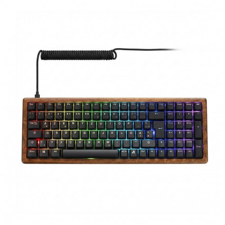 Sharkoon SKILLER SGK50 S4 Gen2 Wood PBT (puit/must, FR-paigutus, Gateron G Pro 3.0 Yellow)