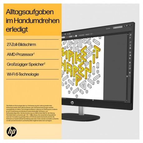 "AIO HP 27-cr0471ng RYZ7-7730U/16GB/1TBSSD/W11 Home white"