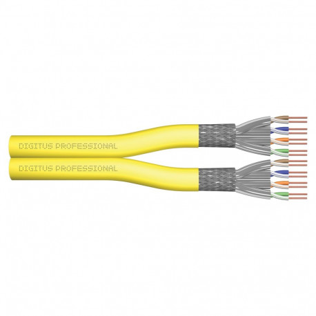 DIGITUS paigalduskaabel Cat7a S/FTP duplex 500m kollane AWG22/1 (suurgabariidiline vedu)