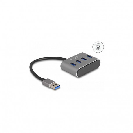 4-pordiline USB 5Gbps jaotur USB Type-A ühendusega – USB Type-A pesad ülaosas