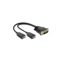 DMS-59 > 2x DisplayPort adapter 0,25m