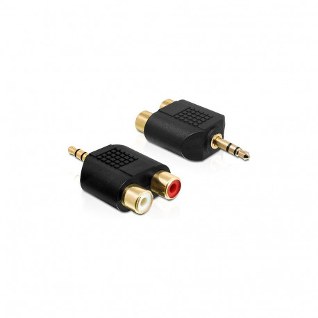"Adapter Audio Klinke 3,5 mm 3 Pin Stecker > 2 x Cinch Buchse"
