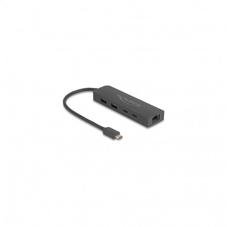 DELOCK 10 Gbps USB-jaotur 2.5 Gigabit LAN-pordi ja PD 85 W-ga