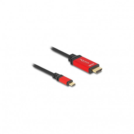 "DELOCK ?USB Type-C zu HDMI Kabel DP Alt Mode 8K 60 Hz mit HDR Funktion 3m rot"