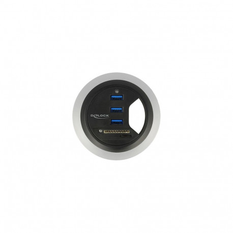 "Tisch-Hub 3 Port USB 3.0 + 2 Slot SD Card Reader"