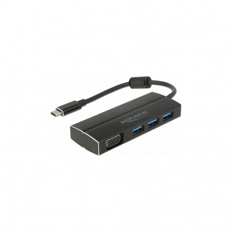 "USB 3.1 Gen 1 Adapter USB Type-C™ zu 3 x USB 3.0 Typ-A Hub + 1 x VGA (DP Alt Mode)"