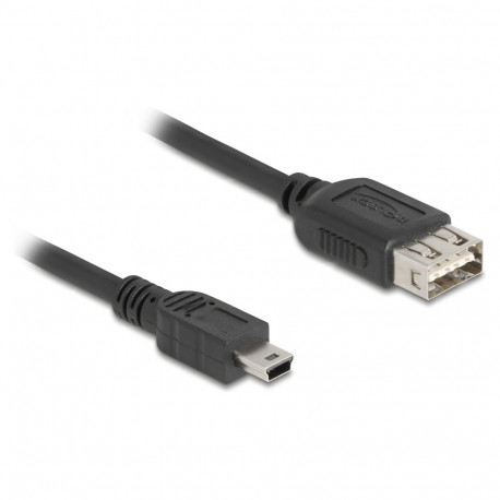 "USB 2.0 Kabel USB Typ Mini-B Stecker zu EASY USB Typ-A Buchse 5 m"