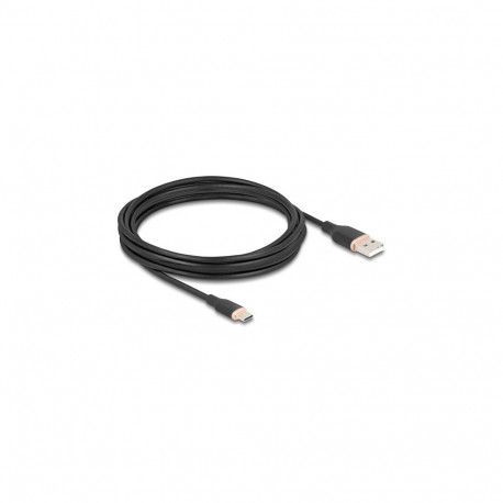 "USB 2.0 Kabel USB Typ-A Stecker zu USB Type-C™ Stecker 4 m schwarz Silikon"