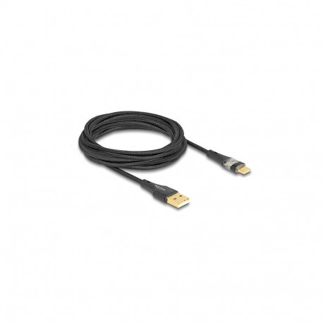 "USB 2.0 Kabel Typ-A Stecker zu USB Type-C™ Stecker mit Schnellladefunktion 60 W transparent 3 m"