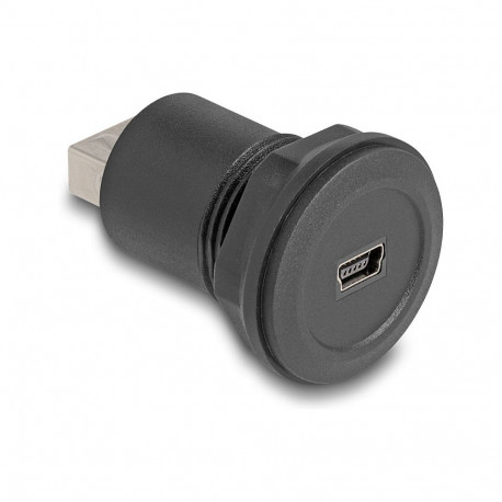 "DELOCK USB 2.0 Typ Mini-B zu USB 2.0 Typ-A Einbaubu. schwarz"